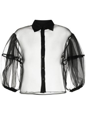 Cynthia Rowley sheer organza shirt - Black