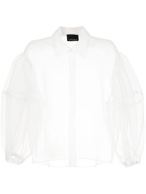 Cynthia Rowley sheer organza shirt - White