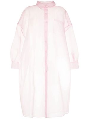Cynthia Rowley sheer shirt dress - Pink