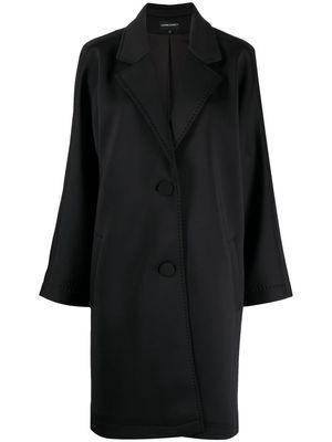 Cynthia Rowley single-breasted asymmetric coat - Black