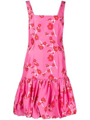 Cynthia Rowley sleeveless floral-print mini dress - Pink