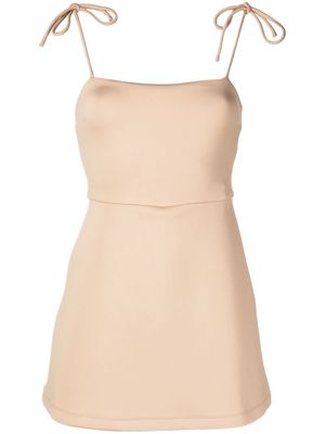 Cynthia Rowley square-neck sleeveless mini dress - Neutrals