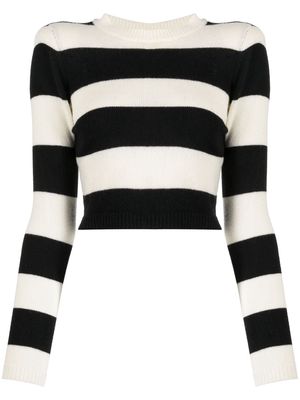 Cynthia Rowley striped round-neck jumper - Black