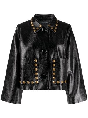 Cynthia Rowley stud-embellished cropped jacket - Black