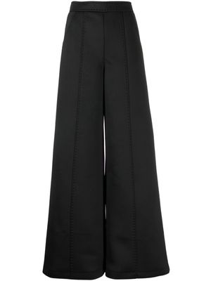 Cynthia Rowley tonal-stitching wide-leg trousers - Black