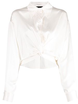 Cynthia Rowley twisted silk shirt - White