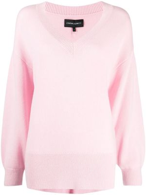 Cynthia Rowley V-neck ribbed-trim jumper - Pink