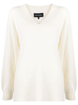 Cynthia Rowley V-neck wool-blend jumper - White