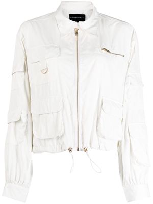 Cynthia Rowley zip-up cargo jacket - White