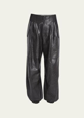 Cyrus Lacquered Napa Leather Pants