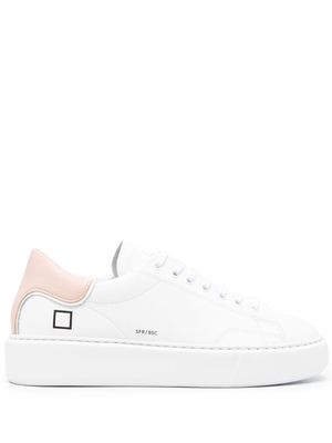 D.A.T.E. calf leather low-top sneakers - White