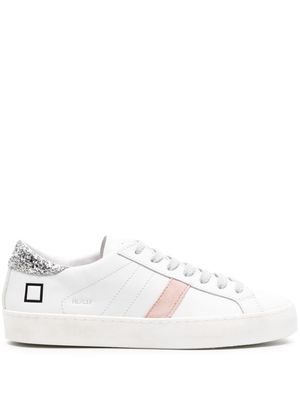 D.A.T.E. Court glitter-detail leather sneakers - White