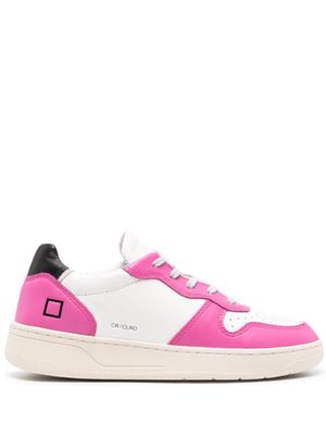 D.A.T.E. Court panelled leather sneakers - Pink