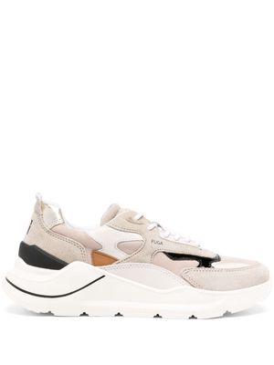 D.A.T.E. Fuga panelled leather sneakers - Neutrals
