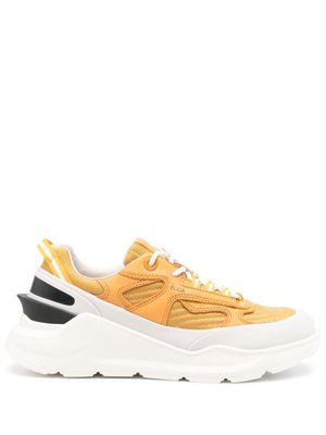 D.A.T.E. Fuga panelled leather sneakers - Yellow