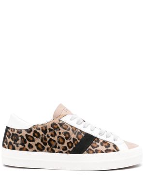 D.A.T.E. Hill Low leopard-print sneakers - Brown