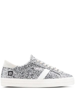 D.A.T.E. Hill sequin-embellished sneakers - Silver