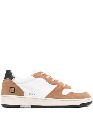 D.A.T.E. lace-up suede-panelled sneakers - White