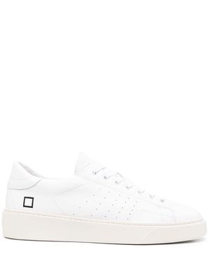 D.A.T.E. low-top lace-up leather sneakers - White