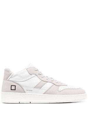 D.A.T.E. panelled high-top leather sneakers - White