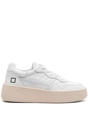D.A.T.E. Step leather platform sneakers - White