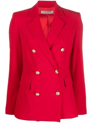 D.Exterior double-breasted tailored blazer