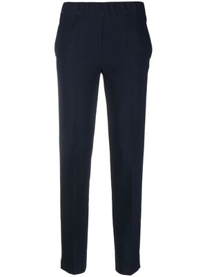 D.Exterior elasticated-waist cropped trousers - Blue