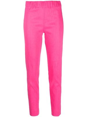 D.Exterior elasticated-waist slim-cut leggings - Pink