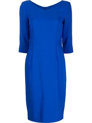 D.Exterior half-sleeve dress - Blue