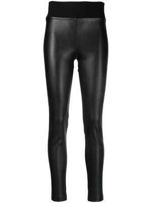 D.Exterior panelled faux-leather leggings - 2NER NERO