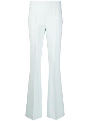 D.Exterior pressed-crease flared trousers - Blue