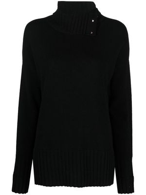 D.Exterior roll-neck knit jumper - Black