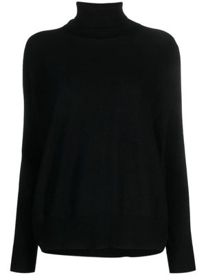 D.Exterior roll-neck knitted jumper - Black