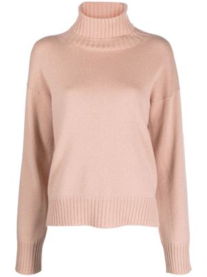 D.Exterior roll-neck knitted jumper - Pink