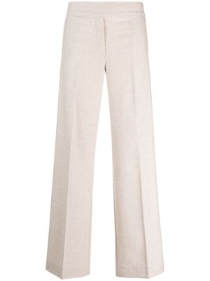 D.Exterior straight-leg elastic-waist trousers - Neutrals