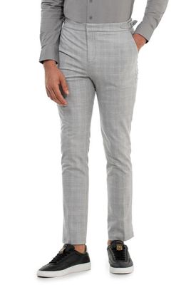 D.RT Dylan Check Classic Fit Pants in Grey Plaid