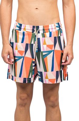 D. RT Porto Volley Shorts in Coral Cream