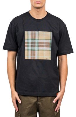 D. RT Square Cotton Graphic T-Shirt in Black