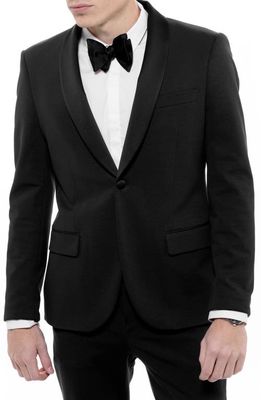 D. RT Sterling Single Breasted Water Repellent Tuxedo Jacket in Black Black