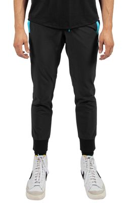 D.RT Sylk Pocket Joggers in Black/Turquoise