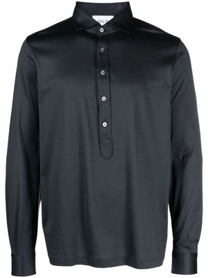 D4.0 cutaway-collar cotton polo shirt - Blue
