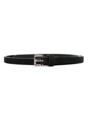 D4.0 double-strap leather belt - Black
