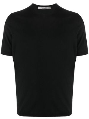 D4.0 fine-knit cotton T-shirt - Black