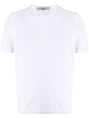 D4.0 fine-knit cotton T-shirt - White