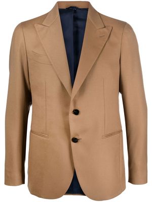 D4.0 fitted single-breasted blazer - Brown