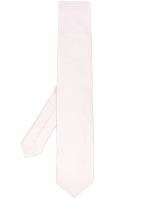 D4.0 geometric-patterned silk tie - Pink