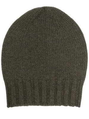 D4.0 knitted cashmere beanie - Green