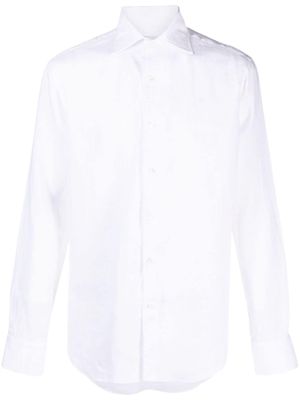 D4.0 long-sleeve linen shirt - White
