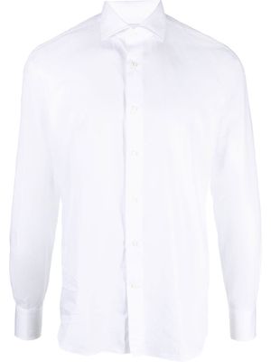 D4.0 long-sleeved cotton shirt - White