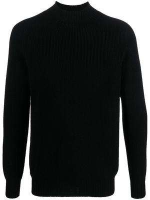 D4.0 mock-neck virgin wool jumper - Black